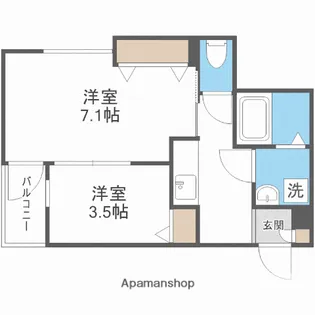 ステディ下新庄【3階】の間取り