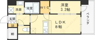 コンフォリア・リヴ京橋【5階】の間取り