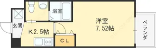 サムティ京橋FLUSS【1階】の間取り