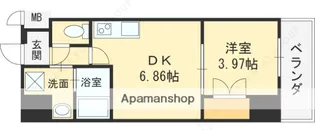 クローバー・レジデンス弁天町【6階】の間取り