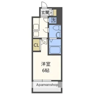 エスリード弁天町ベイコート【6階】の間取り