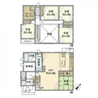 兵庫県加古川市平岡町新在家【一戸建】の間取り