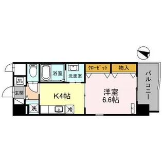 1DKの間取り画像