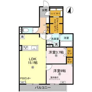 TORISIA Reve【3階】の間取り