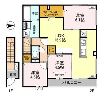 シエル コート【2階】の間取り