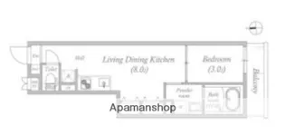 S−MOVE緑橋Ⅱ【404号室】の間取り