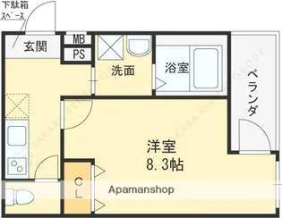 フジパレス野崎?番館【1階】の間取り