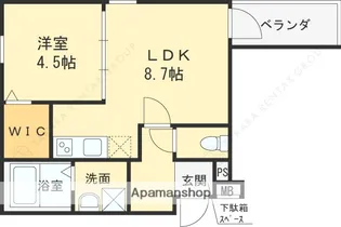 フジパレス野崎?番館【2階】の間取り