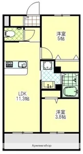 パールコート今里【1階】の間取り
