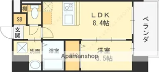大阪府大阪市東成区玉津2丁目【マンション】の間取り