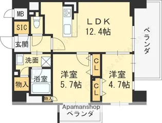 Moruan Residence【5階】の間取り