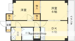 パークレジデンス大道南【2階】の間取り