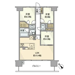 プレサンスロジェ都島レジデンス【15階】の間取り
