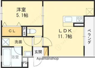 WEALTH JOTO II【1階】の間取り