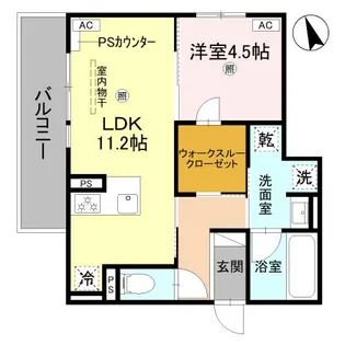 メゾンルル赤川【2階】の間取り