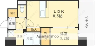 エスリードレジデンス ザ・グラン都島ノア【2階】の間取り