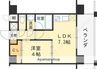 メトロ守口【9階】の間取り
