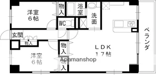 ソシアグレース【3階】の間取り
