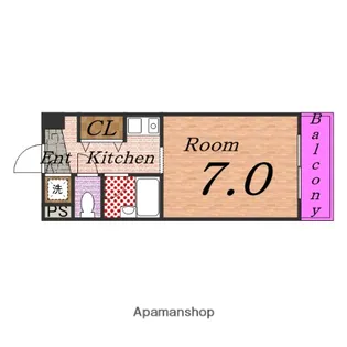 片町コート【305号室】の間取り