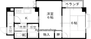 ベルメゾン高倉【601号室】の間取り