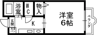京阪プリンスマンション【406号室】の間取り