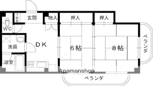 翠香園コーポ百合2【303号室】の間取り