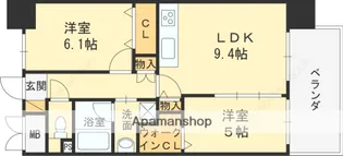 大阪府大阪市福島区鷺洲5丁目【マンション】の間取り