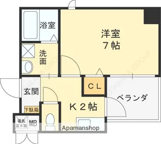 ラ・フォーレ東野田【7階】の間取り