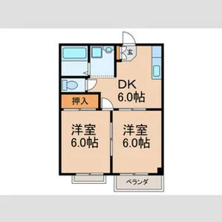 タウニーTOYOSATO【303号室】の間取り