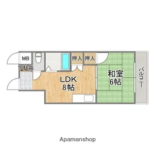 サンロイヤル柴島パート2【227号室】の間取り
