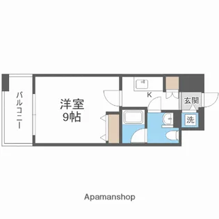 プラウドフラット新大阪【608号室】の間取り