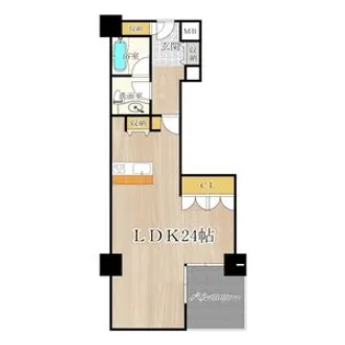 ザ・グランドビュー・オオサカ【1302号室】の間取り