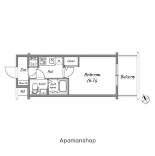 アドバンス新大阪ラシュレ【0702号室】の間取り