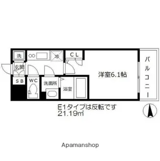 エスリード梅田グランノース【5階】の間取り