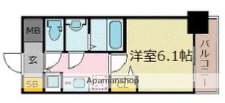 プレサンス新大阪ザ・シティ【3階】の間取り