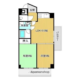 ヴィラエスポアール【201号室】の間取り