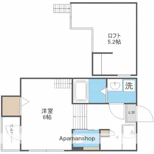 シャルムテラス下新庄【1階】の間取り
