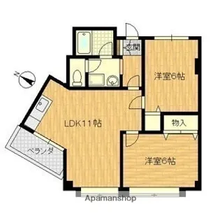 メゾン豊新【7階】の間取り