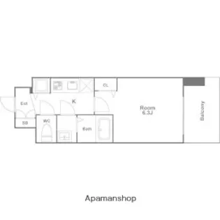 アドバンス新大阪ウエストゲートⅡ【1102号室】の間取り