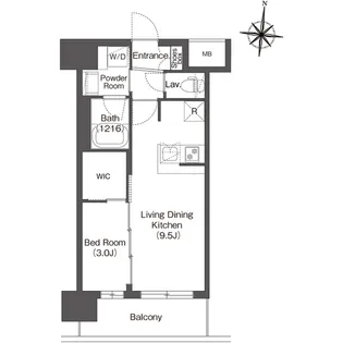 コンフォリア・リヴ新大阪西宮原ソルテラス【0904号室】の間取り