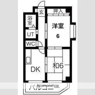 コンフォート井高野【3階】の間取り
