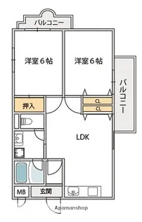 パークサイド三木第2【110号室】の間取り