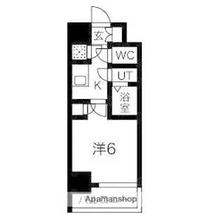 レジュールアッシュOSAKAデイフィール【3階】の間取り