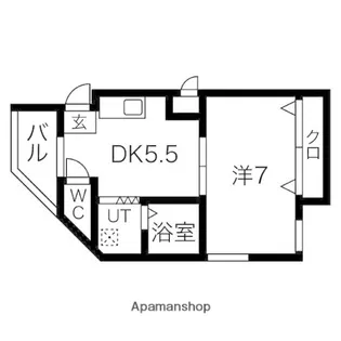 パーラム淡路【201号室】の間取り