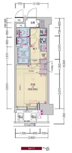 プレサンス OSAKA 西中島リエゾン【0403号室】の間取り
