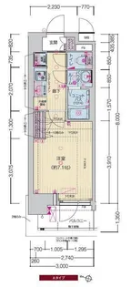 プレサンス OSAKA 西中島リエゾン【0501号室】の間取り