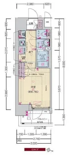 プレサンス OSAKA 西中島リエゾン【0408号室】の間取り