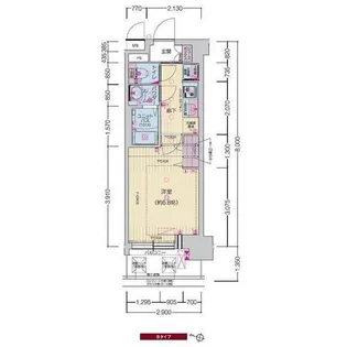 プレサンス OSAKA 西中島リエゾン【8階】の間取り