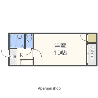 コートヴィエール新大阪【6D号室】の間取り