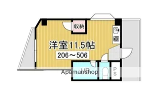 ハイツ上新小松【406号室】の間取り